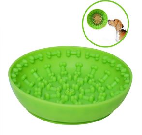 Pet Dog Slow Bowl Feeder Bowls with Suction Cup, Interactive for Boredom Anxiety Reduction, Distractor Toy