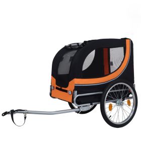 Large Folding Bike Trailer for Dogs – 66LB Capacity All-Terrain Pet Carrier, Durable Steel Frame for Cycling, Jogging, Camping & Outdoor Adventures