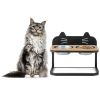 Pet Feeder with 2 Stainless Steel Bowls, Adjustable Height for Cats and Small and Medium Dogs
