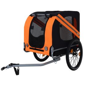 Large Folding Bike Trailer for Dogs â€“ 120LB Capacity All-Terrain Pet Carrier, Durable Steel Frame for Cycling, Jogging, Camping & Outdoor Adventures