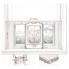 Cat Door for Window with Adjustable Length for Indoor