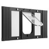 Cat Door for Window with Adjustable Length for Indoor