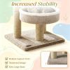24' Cat Towerwith 2  Plush Perches ,Scratching Posts Dangling Ball Vertical Pet Playground for Cats