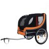 Large Folding Bike Trailer for Dogs – 66LB Capacity All-Terrain Pet Carrier, Durable Steel Frame for Cycling, Jogging, Camping & Outdoor Adventures