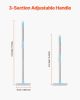 Pet Hair Carpet Rake 35.83-55.51 in Adjustable Long Handle Pet Hair Broom Tool
