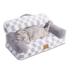 Limited Offer Eco-Friendly Calming Cozy Removable Cover Machine Washable Non-Slip Pet Couch Bed With Orthopedic Support (Option: Gray)