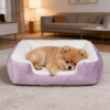 A small pet bed with a carbon-gray anti-slip base, available in size 19×13 inches. This plush bedding is ideal for dogs and cats