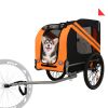 Large Folding Bike Trailer for Dogs â€“ 66LB Capacity All-Terrain Pet Carrier, Durable Steel Frame for Cycling, Jogging, Camping & Outdoor Adventures